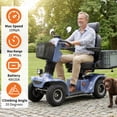 thumbnail image 3 of Xlluproid Heavy Duty 4-Wheel Mobility Scooter for Adults & Seniors,360°Adjustable Seat,Front Basket & Large Removable Rear Storage Container,Gray, 3 of 9