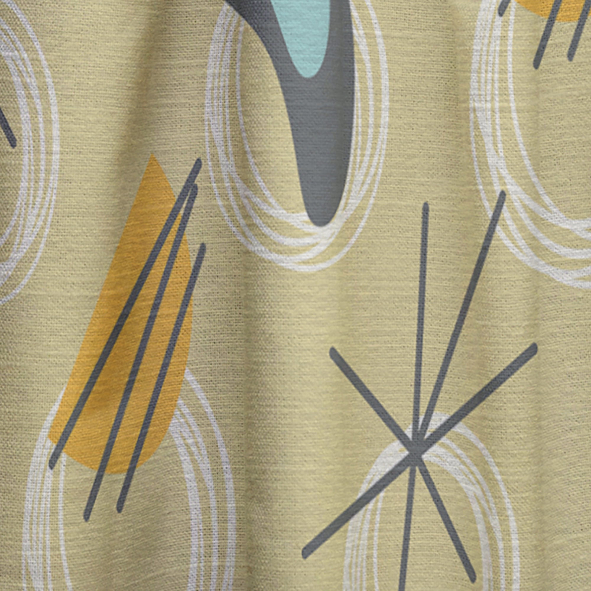 Designart 'Abstract Retro Design VI' Mid-Century Modern Curtain Panel