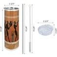 thumbnail image 3 of Myth 20 Oz Skinny Tumbler, Grunge Design Image of Greek Warriors Scene, Leak-Proof Straw Lid and Brush Vacuum Insulated for Outdoor Use, Cinnamon Persian Orange, 3 of 6