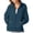 Blue, variant on Blouses for Women Dressy Casual Plus Size Hide Belly Fall Winter Loose High Neck Long Sleeve Dolman One Shoulder with Pocket Solid Color Leisure Polyester Jacket Coats(Grey,XL)