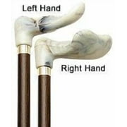 Harvy White Marbleized Palm Grip Cane