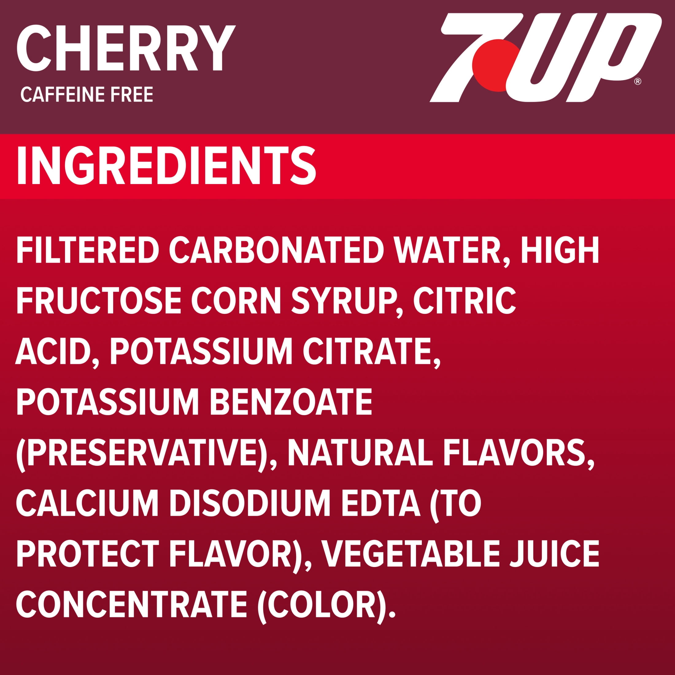 (5 pack) 7UP Caffeine Free Cherry Soda Pop, 20 fl oz, Bottle