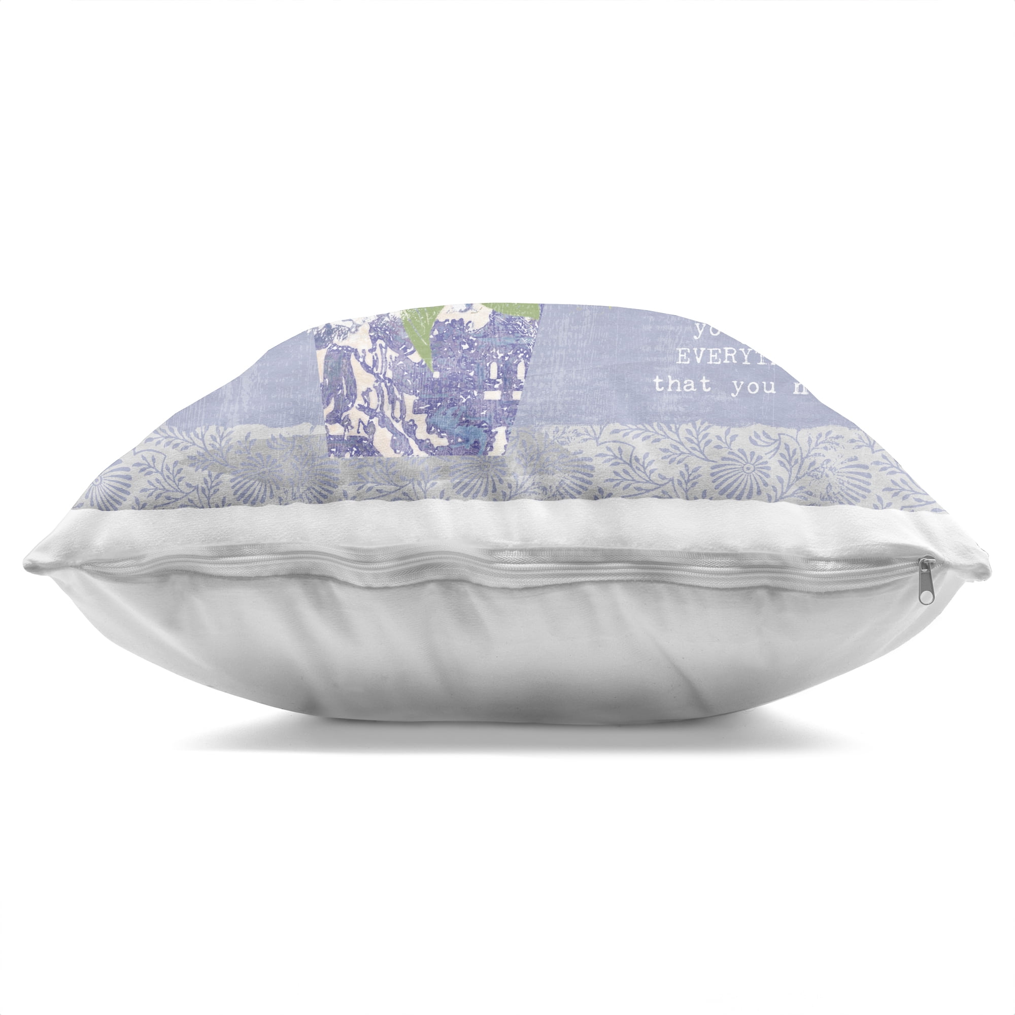 Stupell Industries Floral Inspiration On Love Decorative Printed Throw Pillow, design by Suzanne Nicoll, 18 x 7 x 18