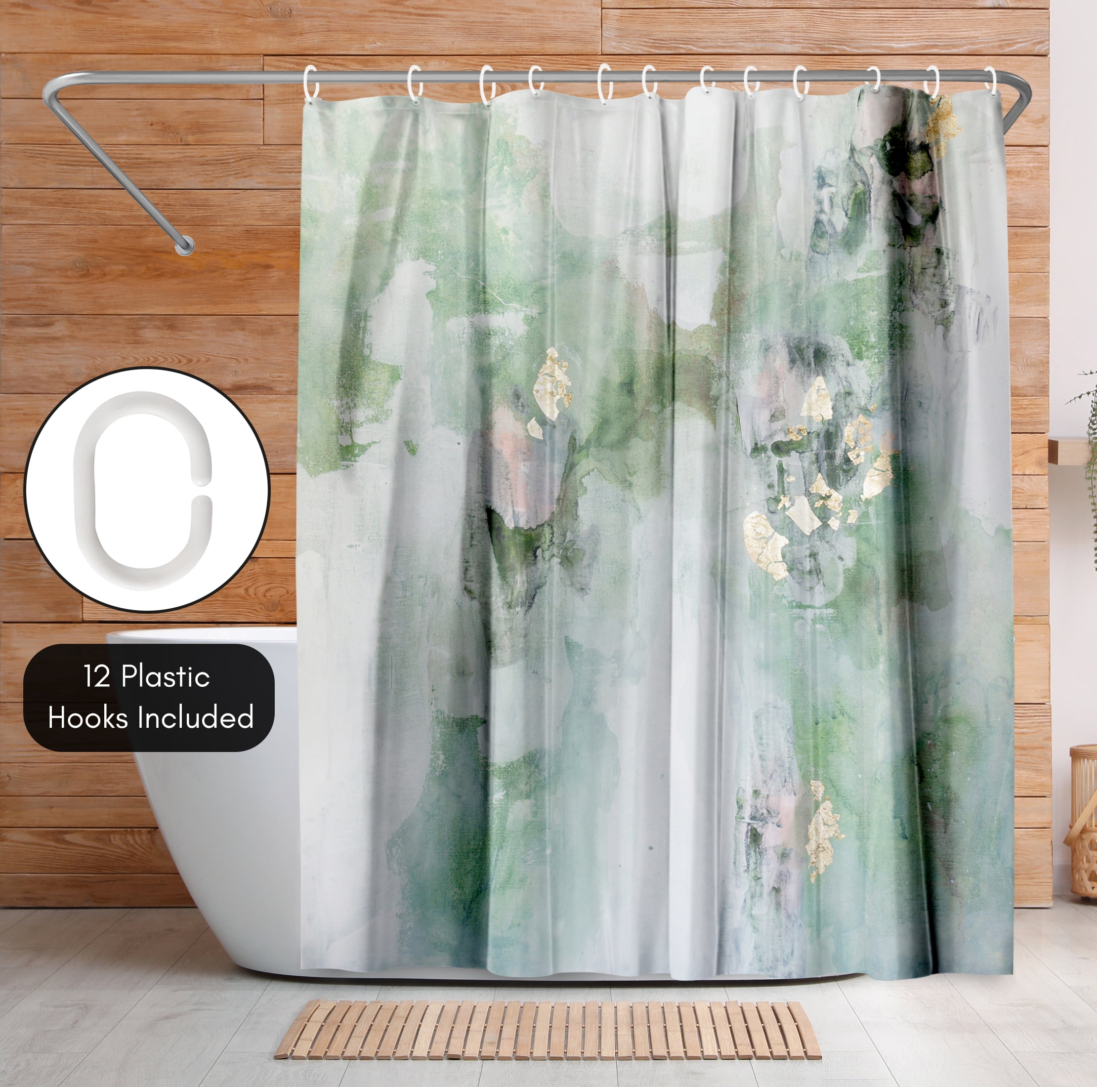 Americanflat 71" x 74" Shower Curtain, Leaf It Alone by Christine Olmstead