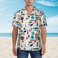 thumbnail image 5 of Uemuo Dinosaur Printed Regular Fit Short Sleeve Casual Hawaiian Shirt for Men,Aloha shirt,Tropical shirt,Floral print shirt,Vacation Beach shirt-Large, 5 of 9