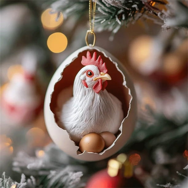 Christmas Happy Farm Christmas Eggs Baby Animals Ducks Dinosaur Snake Eggs Christmas Ornaments Christmas Tree Pendant