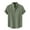 Green, variant on Yyeselk Men's Casual Shirt Banded Collar Short Sleeve Botton Down Shirts Relaxed Fit Solid Color Basic Comfortable Summer Beach Shirts with Pocket Dark Green M