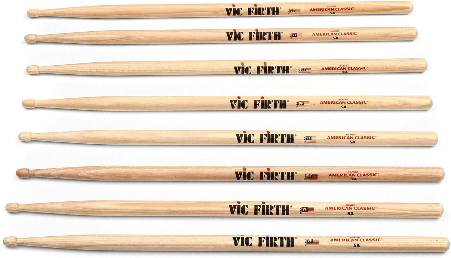 Vic Firth 5A American Classic Wood Tip Drumsticks - 4 For The Price of 3!