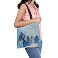 thumbnail image 1 of Cajas de regalo ABPHQTO azul de Navidad y copos de nieve Bolsa de lona 36x41 cm, 1 of 2