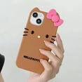 thumbnail image 4 of Pour iPhone 15 Pro 14 Pro Max 13 12 Pro Max 11 3D Hello Kitty Nœud Concis Dessin Animé Silicone Étui Souple 2 pour iPhone 13 Pro, 4 of 6