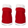 thumbnail image 2 of 4 piezas de zapatos cálidos navideños de algodón para mascotas antideslizantes con gancho y bucle para botas de nieve para perros y gatos(4#), 2 of 9