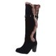 thumbnail image 1 of Zapatos de mujer zapatos de mujer, color sólido, tacón alto, informales, cálidos, de invierno, botas altas hasta la rodilla, zapatos para correr, botas vaqueras, 1 of 5