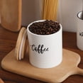 thumbnail image 4 of Porcelain Food Storage Containers with Lid, 4.5-Inch 31oz White, Labeled "Coffee", 4 of 6