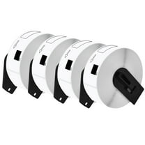 NineLeaf 4 Rolls Compatible for Brother DK-1201 1.1 in x 3.5 in Die-Cut Standard Address Labels, 400 Labels Per Roll