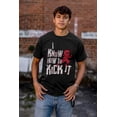 thumbnail image 3 of Kick It Ninja Pun Chill Nerd Geek Men's Big & Tall Crewneck Graphic Tee Brisco Brands 3X, 3 of 5