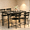 Black, variant on LinkRomat 5-Piece Dining Table Set for 4, Counter Height Kitchen Table with 4 Bar Stools, Hightop Bar Table and Chairs Set with Storage (Black)