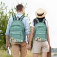 thumbnail image 6 of Daiia Wood Grain Vintage Canvas Backpack for Men and Women ,Hiking Backpack,Travel Laptop Bag for School,Large Capacity Backpack, 6 of 8