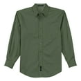 thumbnail image 5 of Mens Tall Long Sleeve Cotton/Polyester Easy Care Shirt Clover Green 4X-Large Tall, 5 of 6