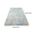 thumbnail image 5 of AuroraX Bedroom Area Rug Ultra Soft Plush Non-Slip Backing Shaggy Bathroom Mat Rug Minimalist 19x62 Inch Tie-Dye, 5 of 5