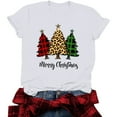 thumbnail image 2 of Jsaierl Christmas Shirts for Women Plus Size Christmas Graphic Tees Going Out Round Neck T-shirt Short Sleeve Holiday Blouse Tops Christmas Clothes, 2 of 3