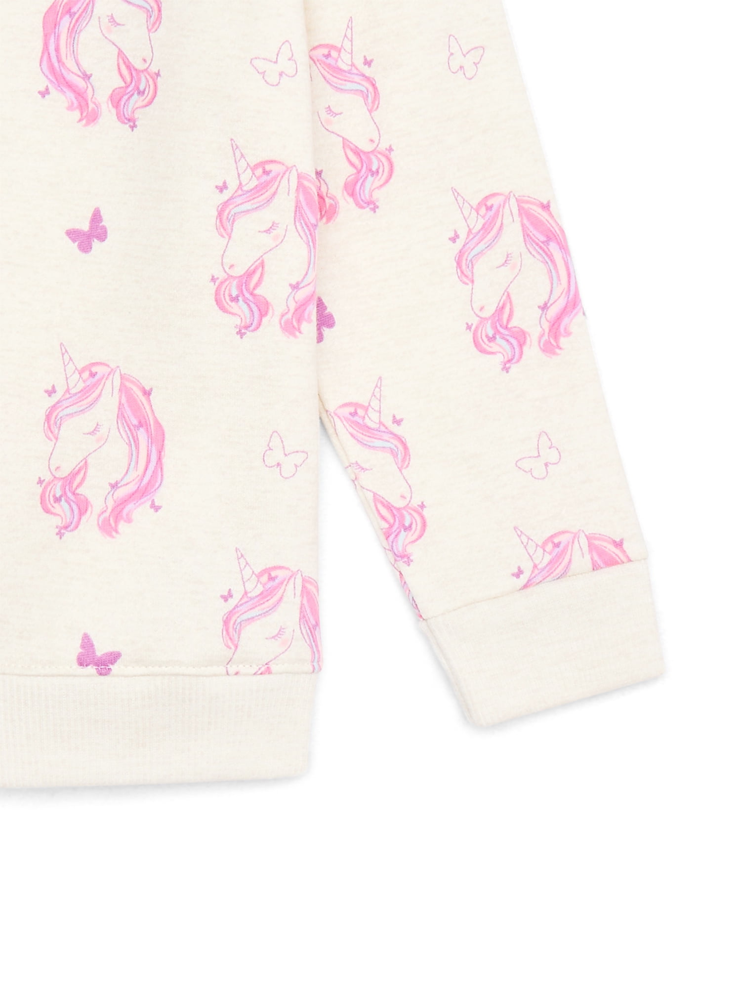 Garanimals Toddler Girl Printed Fleece Sweatshirt with Long Sleeves, Sizes 2T-5T