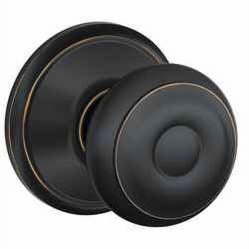 Schlage F10VGEO716 Georgian Passage Knob, Aged Bronze, Pack of 1,