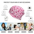 thumbnail image 5 of Yiaed Breast Cancer Ribbons Awareness Print Multifunction Beanie Hats for Women Men Slouchy Knit Beanie Hat Winter Hat Scarf Stretch Skull Cap, 5 of 8
