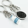 Claire's Girls Best Friend Milk & Cookies Best Friends Keychains, Metal and Plastic Charms, 2 Pack