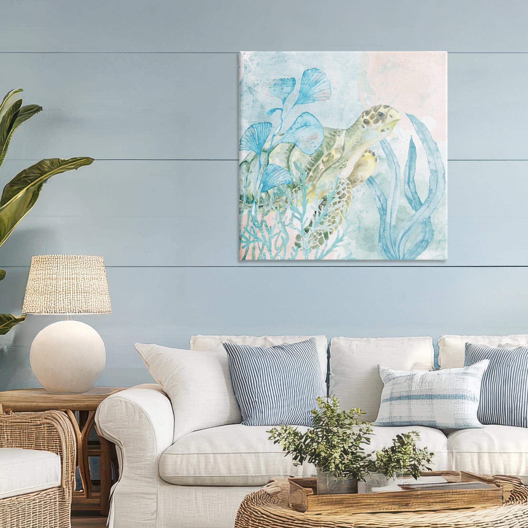 Stupell Industries Sea Swim Turtle Canvas Wall Art, design by Kim Allen