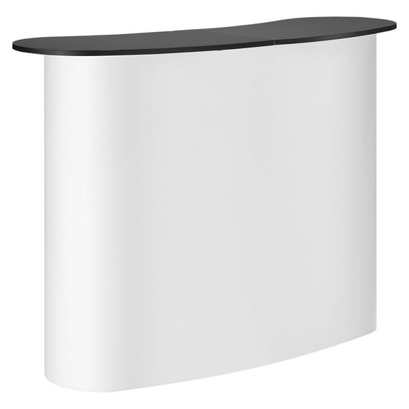 Portable Tradeshow Podium Table 51.18"x18.31"x37.4", Exhibition Counter, Foldable Display Stand with Storage, Carrying Bag, Retail Pop Up Booth