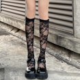thumbnail image 3 of Medias blancas con encaje, calcetines de mujer de longitud media, calcetines largos de encaje JK, calcetines japoneses bonitos para estudiantes, 3 of 4