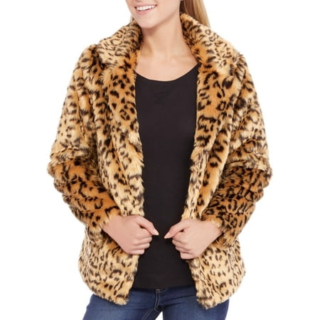 Women's Faux Leopard Jacket - Walmart.com