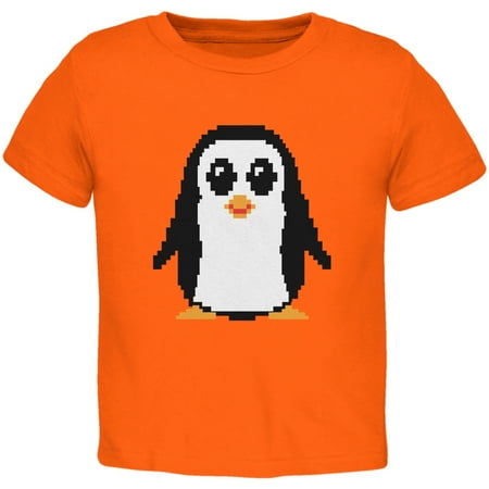 

8 Bit Penguin Orange Toddler T-Shirt - 2T