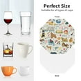 thumbnail image 6 of Lsque Dogs Funny Pets Pattern 4" Drink Coasters Set of 4, PVC Leather Absorbent Coasters, Table Coaster Set Decorative Coffee Cup Coasters Housewarming Gift -Octagon, 6 of 6