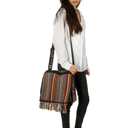 Red Satchel Handbag - Tribe Azure Woven Adjustable Strap Shoulder Bag Hobo Messenger Women Fashion Handbag Unique Roomy Tassel Woven Red