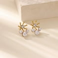 thumbnail image 5 of NICKSUN 18K Gold Plated Statement Stud Earrings for Women, Trendy Dainty Geometric Intersection Stud Earrings Fashion Jewelry Gift, 5 of 10