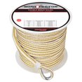 thumbnail image 2 of Extreme Max 3006.2261 Ligne d'Ancrage en Nylon Double Tresse Premium avec Dé à Coudre - 1/2" x 200', Blanc & Or, 2 of 5