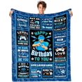 thumbnail image 1 of LHSHID Teen Boy Gifts Happy Birthday for Boy Blankets Birthday Gifts for Boys Kids Boy Kids Birthday Gift Super Soft Kids Blanket Best Birthday Gift Ideas 50"x60", 1 of 6