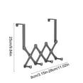 thumbnail image 3 of Retractable Over The Door Hooks,Adjustable Door Back Hanger with 7 U-Shaped Hooks,No Drill Clothes Storage Rack for Bedroom Bathroom,White/Gray, 3 of 6