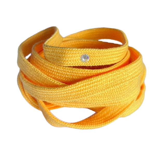 Cordones de skate de hockey cordones de hockey de 260 cm para patinadores artesanales de patinadores hockey Amarillo