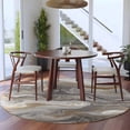 thumbnail image 3 of Marble 6FT Round Area Rugs for Living Room Abstract Fluid Art Grey Brown Marble Texture Modern Ultra-Thin Non-Slip Round Rugs Machine Washable Low Pile Circle Carpet for Bedroom Kitchen Nursery, 3 of 9