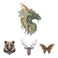 thumbnail image 4 of Soidarity 10 piezas de patrones de transferencia de calor para planchar camisetas pegatinas decorativas hojas adultos niños DIY manualidades diseños de Tatuajes temporales Typ 3 Soidarity CE011585-03, 4 of 6