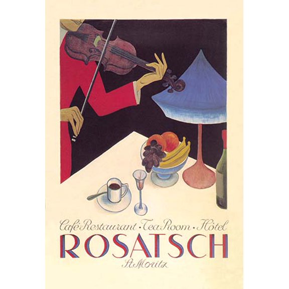 Rosatsch: Caf-Restaurant - Tea Room - Hotel Fine art canvas print (20" x 30")