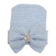 thumbnail image 2 of Baby Girl Boy Striped Bow Cap Infant Headband Newborn Beanie Hats, 2 of 2