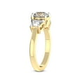thumbnail image 4 of 4 Carat IGI Certified Round Shape Lab Grown Diamond Engagement Ring | 14K Yellow Gold |Dianna Three Stone Side Trapezium Diamond Ring | FG-VS1-VS2 Quality Friendly Diamonds, 4 of 5