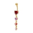 thumbnail image 1 of HeartShapedPendantZirconNavelBellyButtonRingsStainlessSteelUmbilicalNailStudsBodyPiercingJewelry, 1 of 9