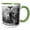 Green/White, variant on 3drose, Theodore Roosevelt Speaks 1903 on the Campain Trail in New Castle Wyoming, 11oz Two-tone Black Mug