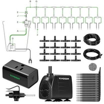 VIVOSUN Automatic Drip Irrigation Kit, Smart Watering System with 16 Drip Emitters, 4mm Fast Flow, App-Controlled A10 GrowHub, Quiet 15W Pump, Anti-Siphon & Filtered for Indoor & Outdoor Plants