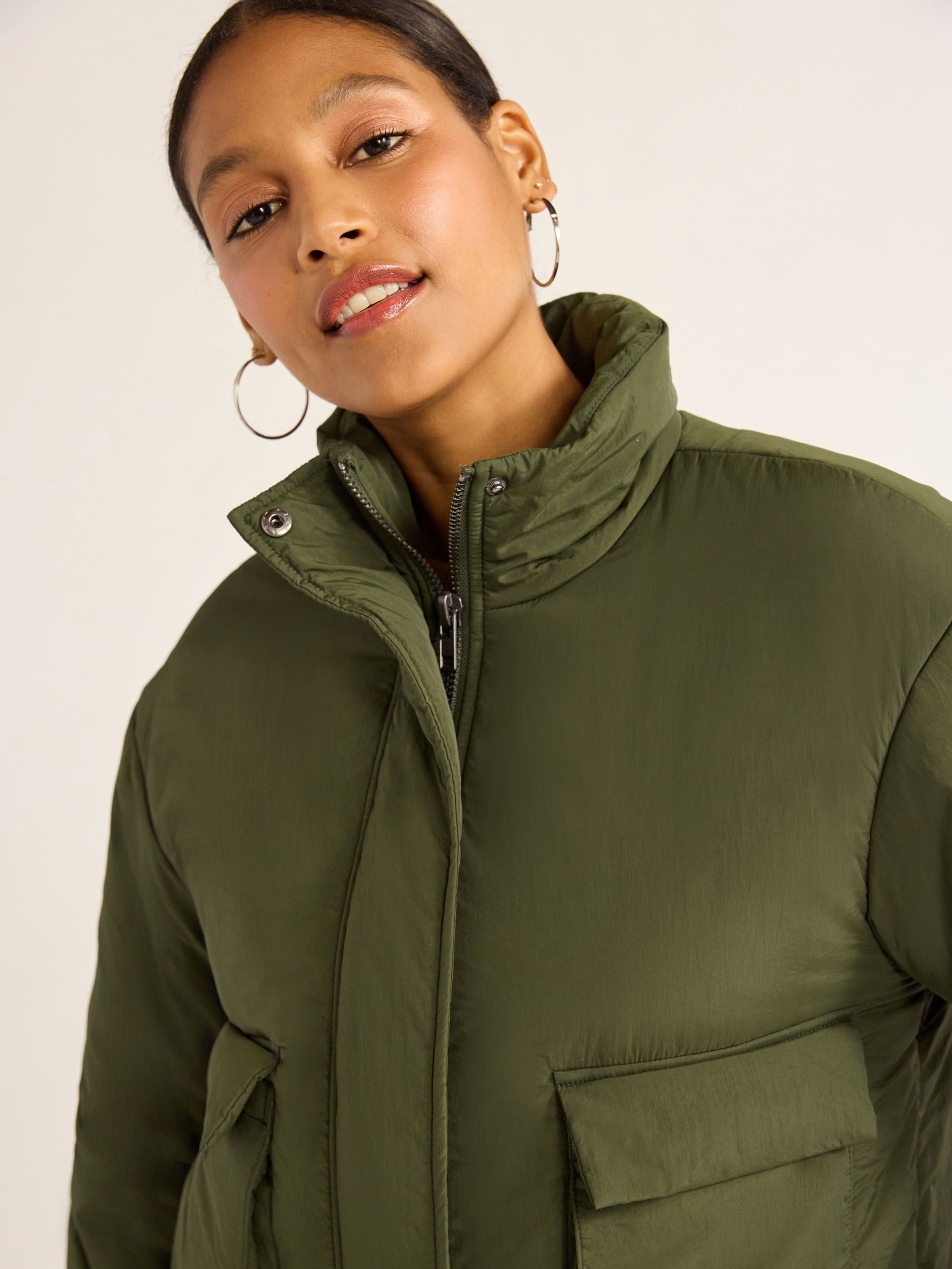 Scoop Women's Cargo Puffer Jacket, Midweight, Sizes XS-XXL