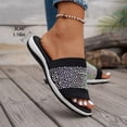 thumbnail image 3 of Modisza Mens Orthopedic Slide Sandals with Arch Support Knitted Soft Flat Slides Summer Indoor Slip on Walking Shoes Black size 7, 3 of 6